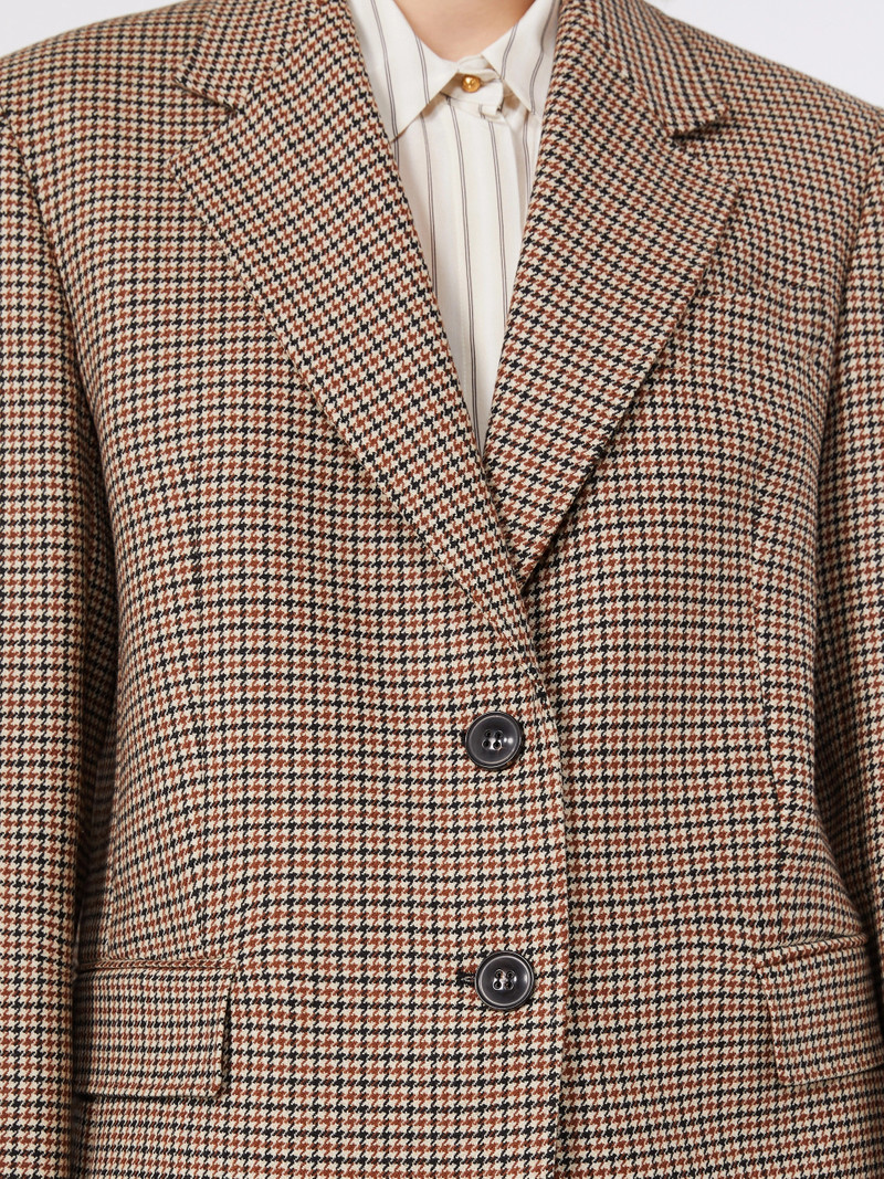 SALICE Single-breasted blazer in yarn-dyed wool - BLACK 5