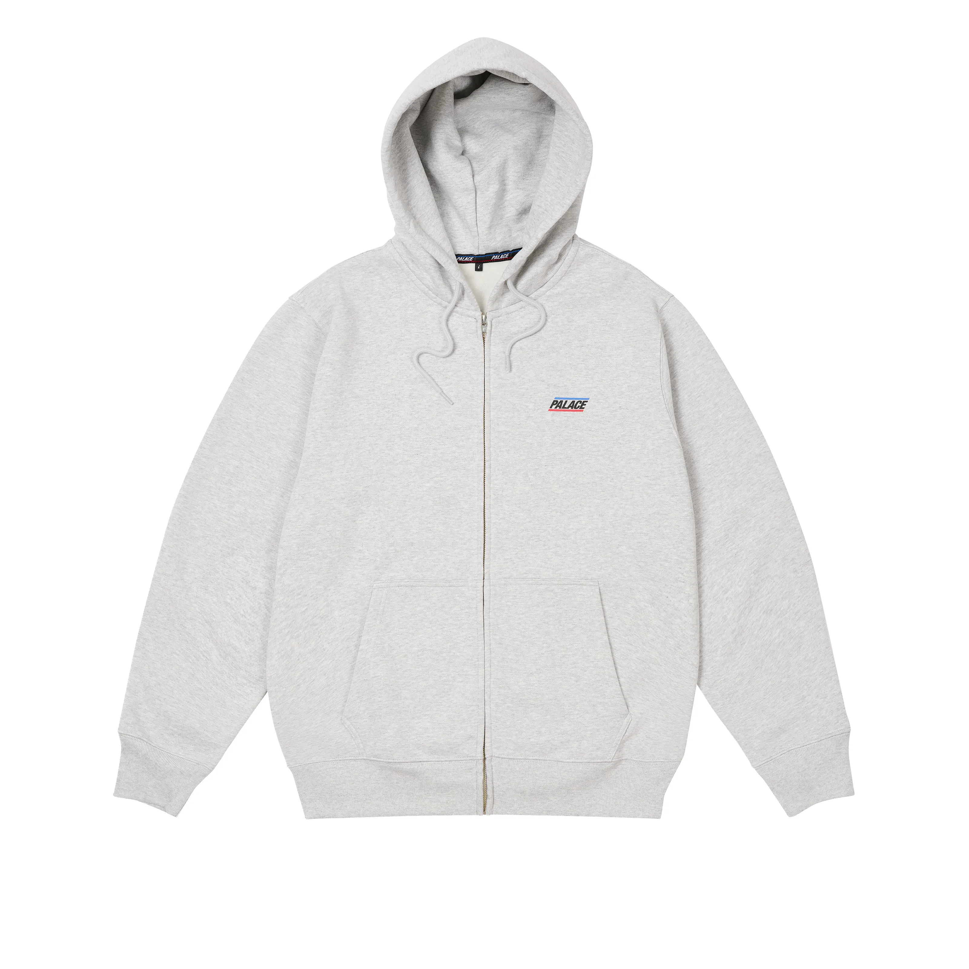 BASICALLY A ZIP HOOD GREY MARL - 1