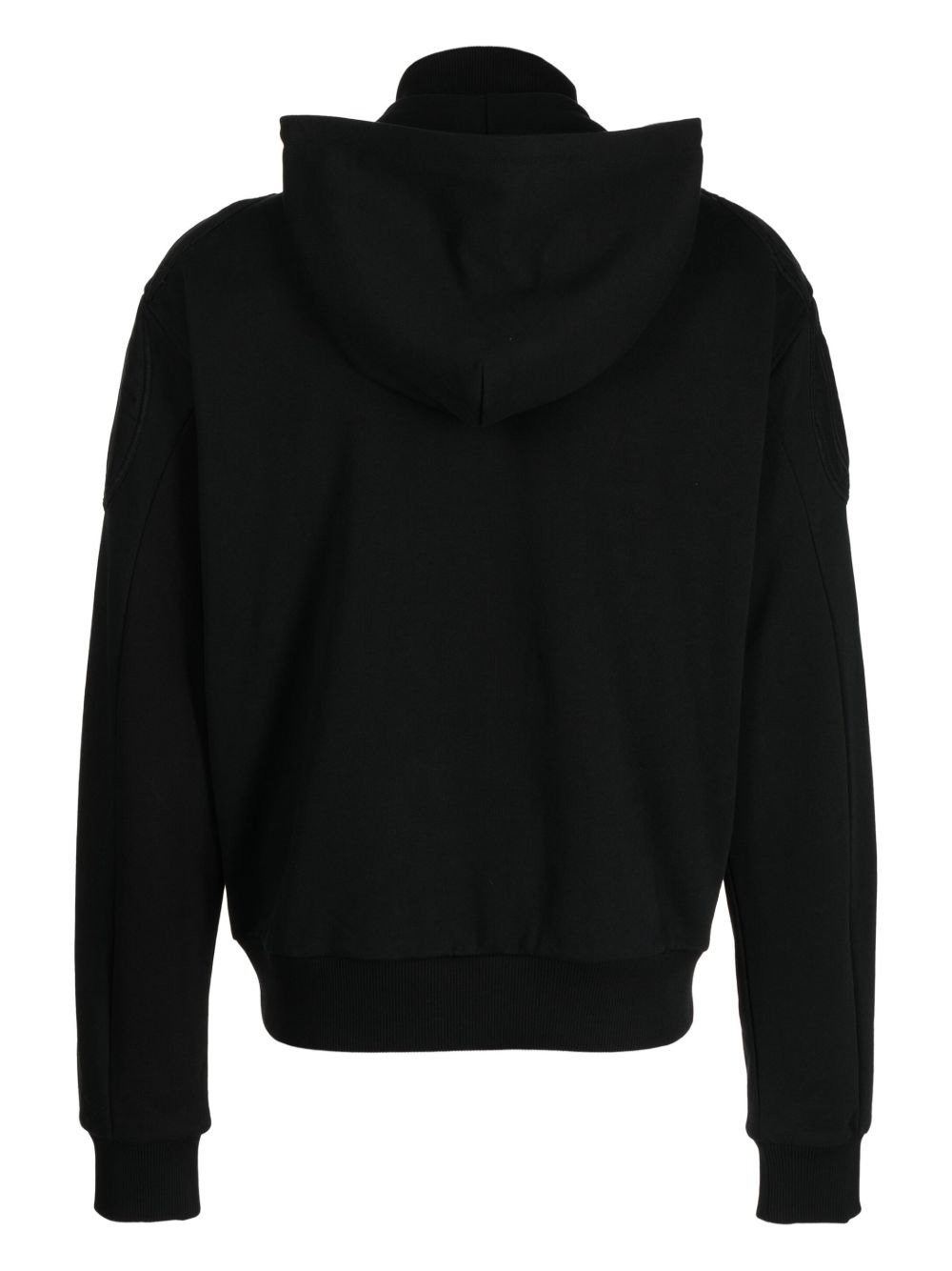 logo-embroidered zipped hoodie - 2