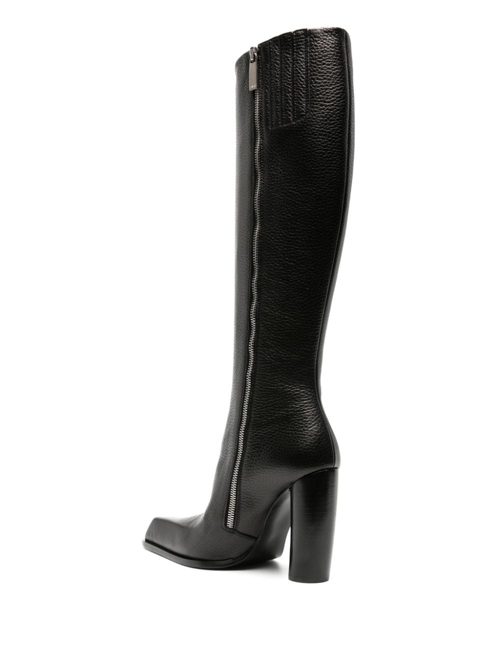 110mm pointed knee-high leather boot - 3