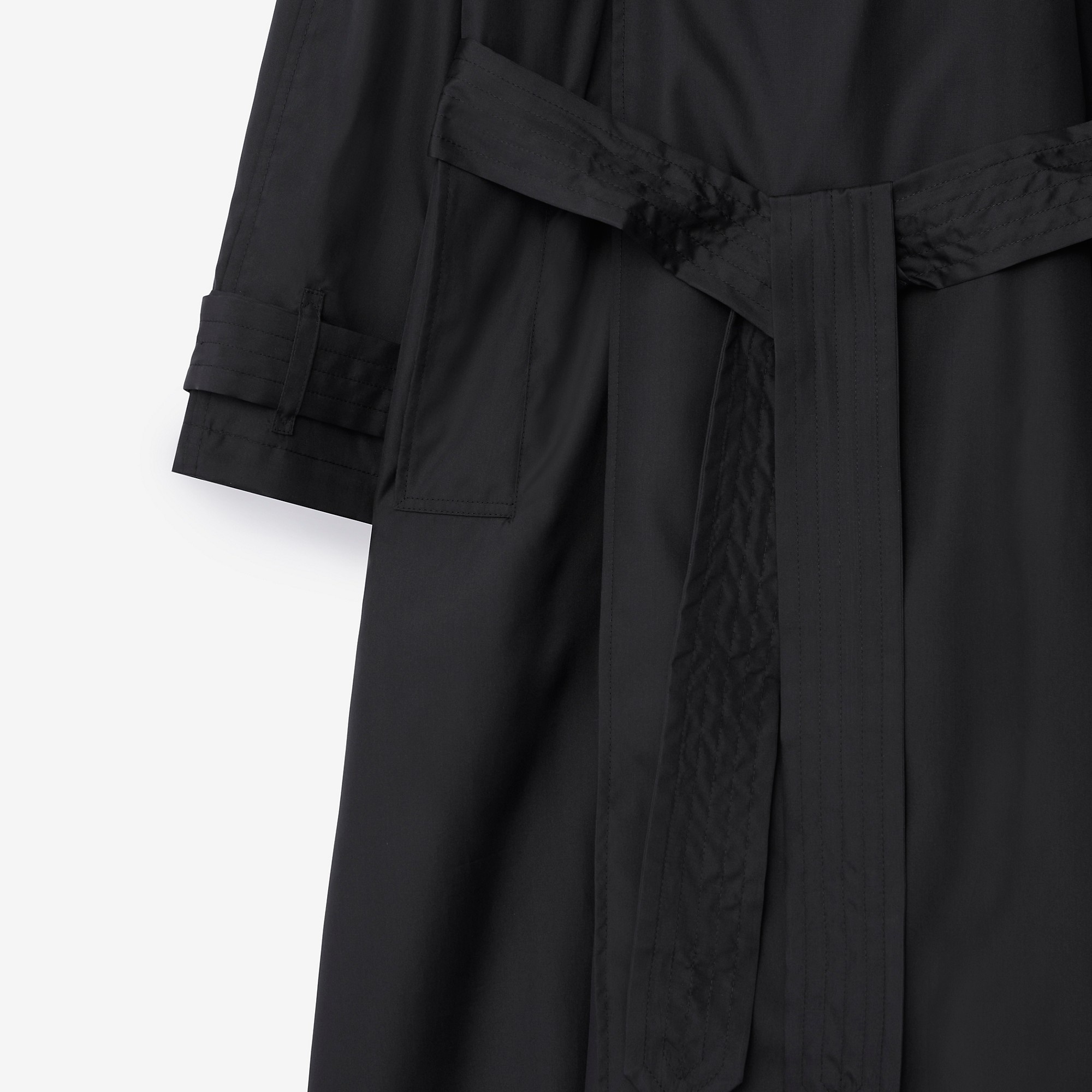 Long Silk Trench Coat - 7