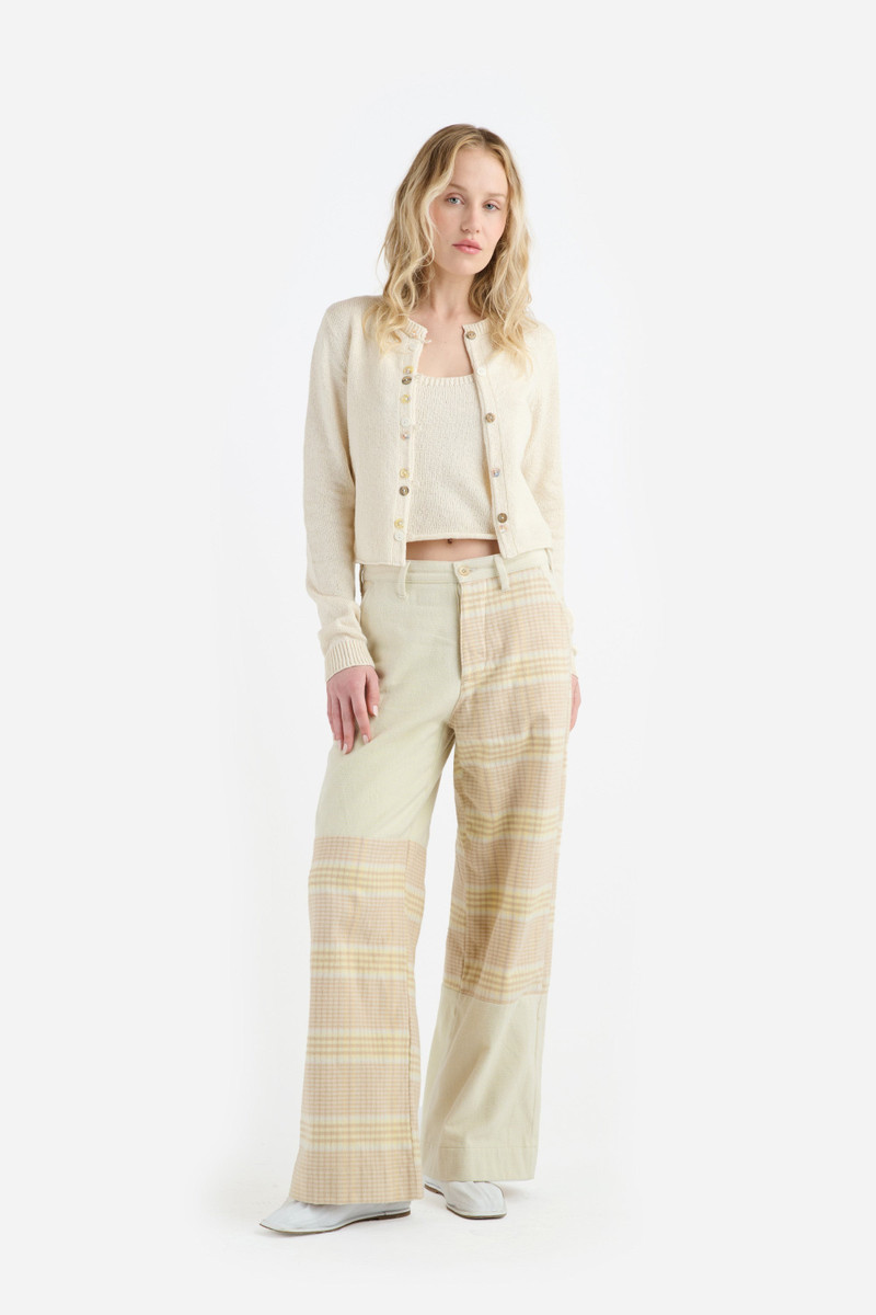 The Elder Statesman NORA LITE CREW CARDIGAN outlook