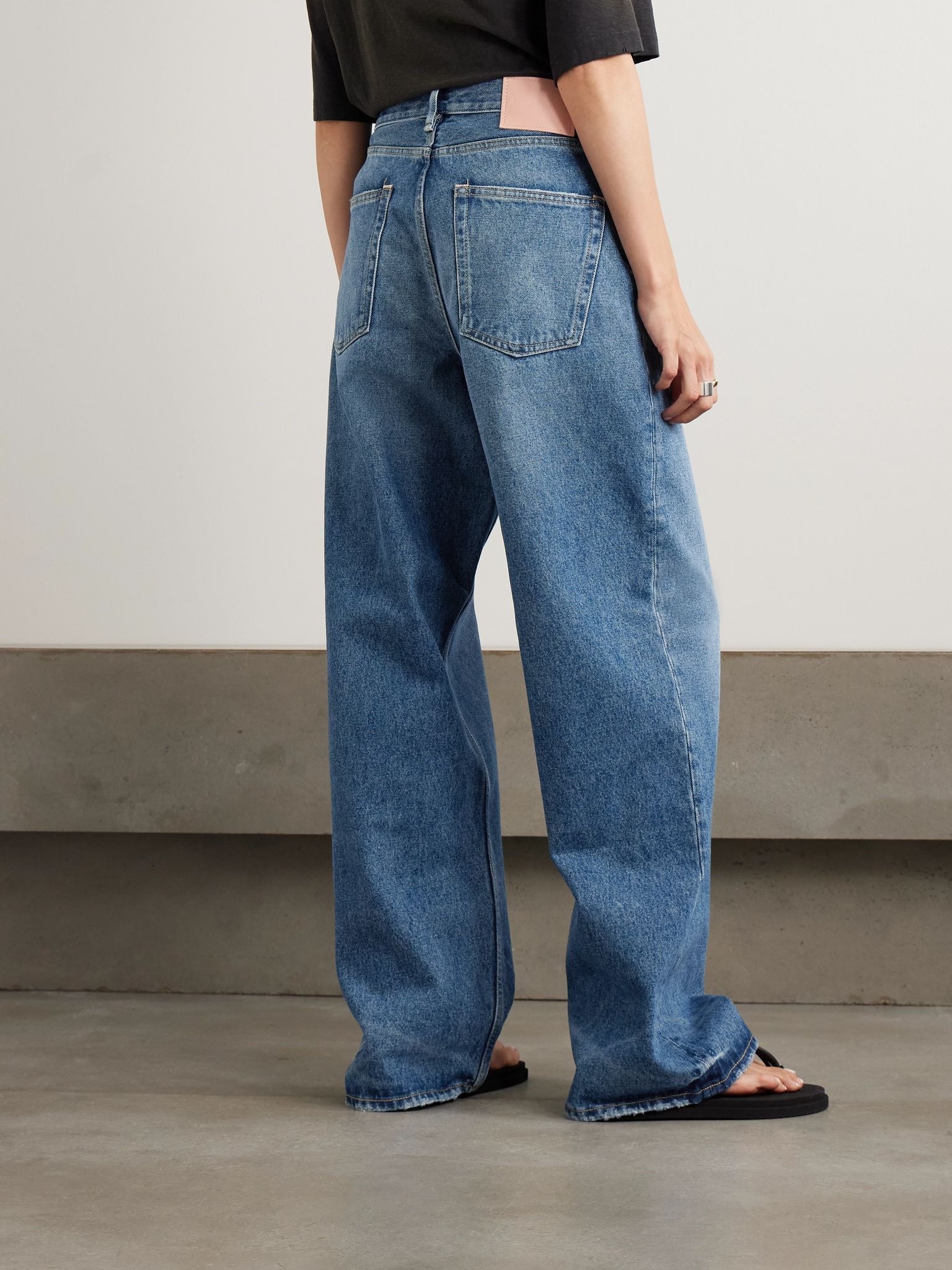 1981 low-rise wide-leg organic jeans Blue - 4