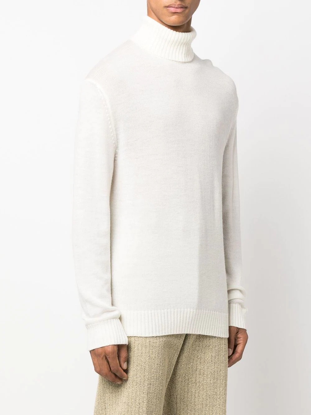 roll neck knitted sweater - 3