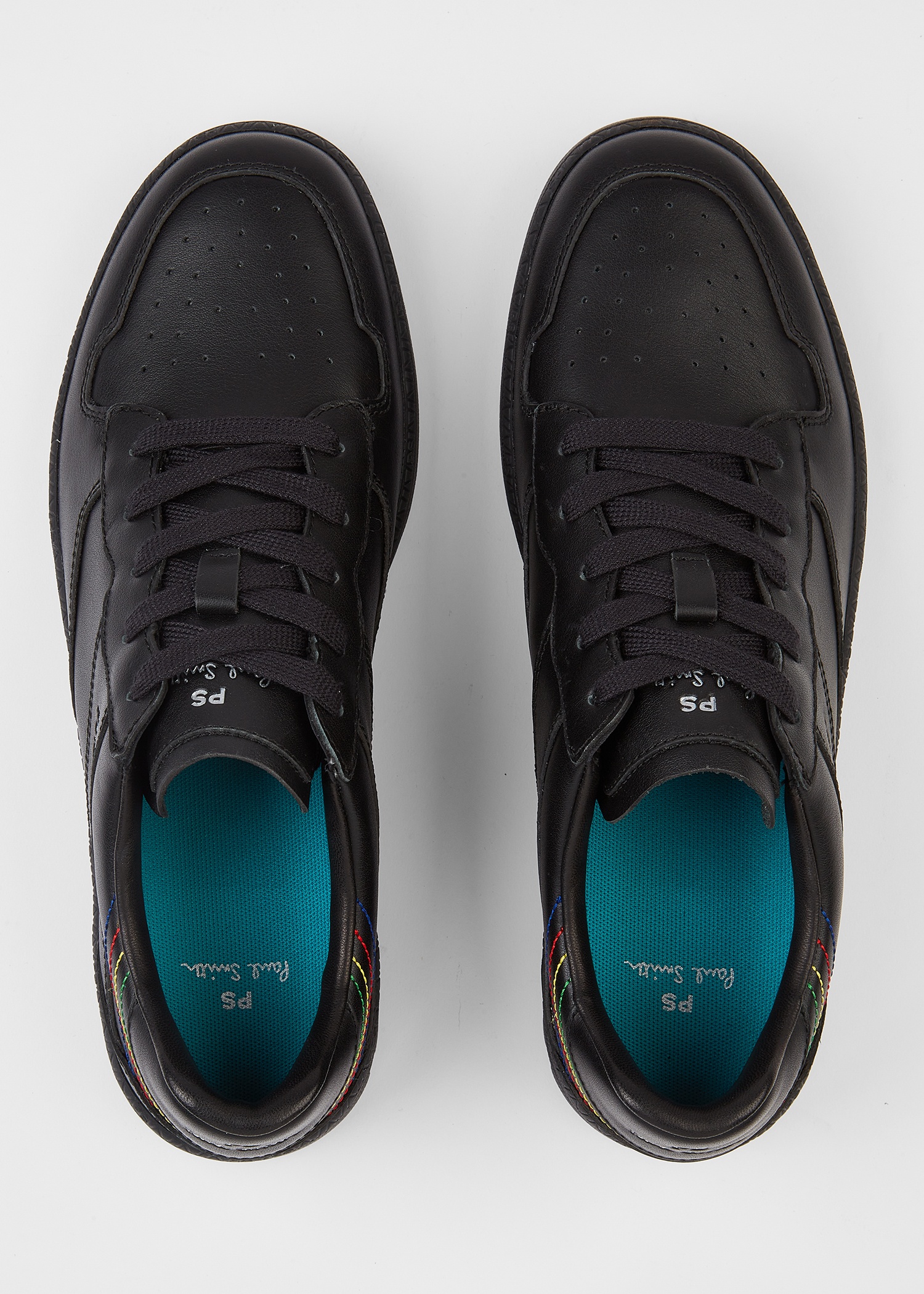 Black Leather 'Liston' Trainers - 3