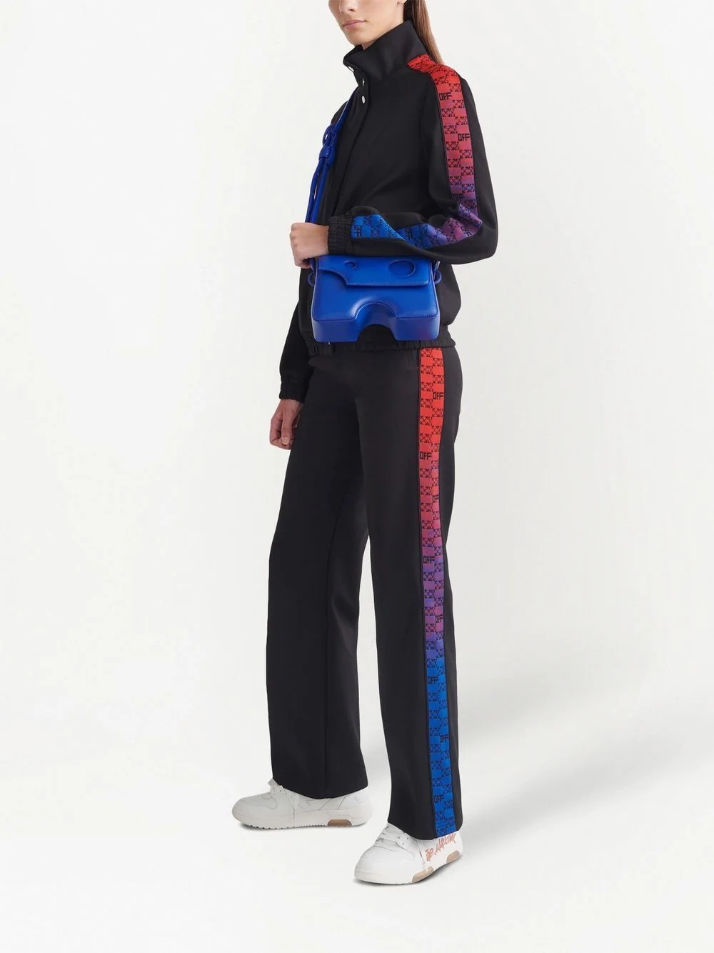 monogram-band track jacket - 3