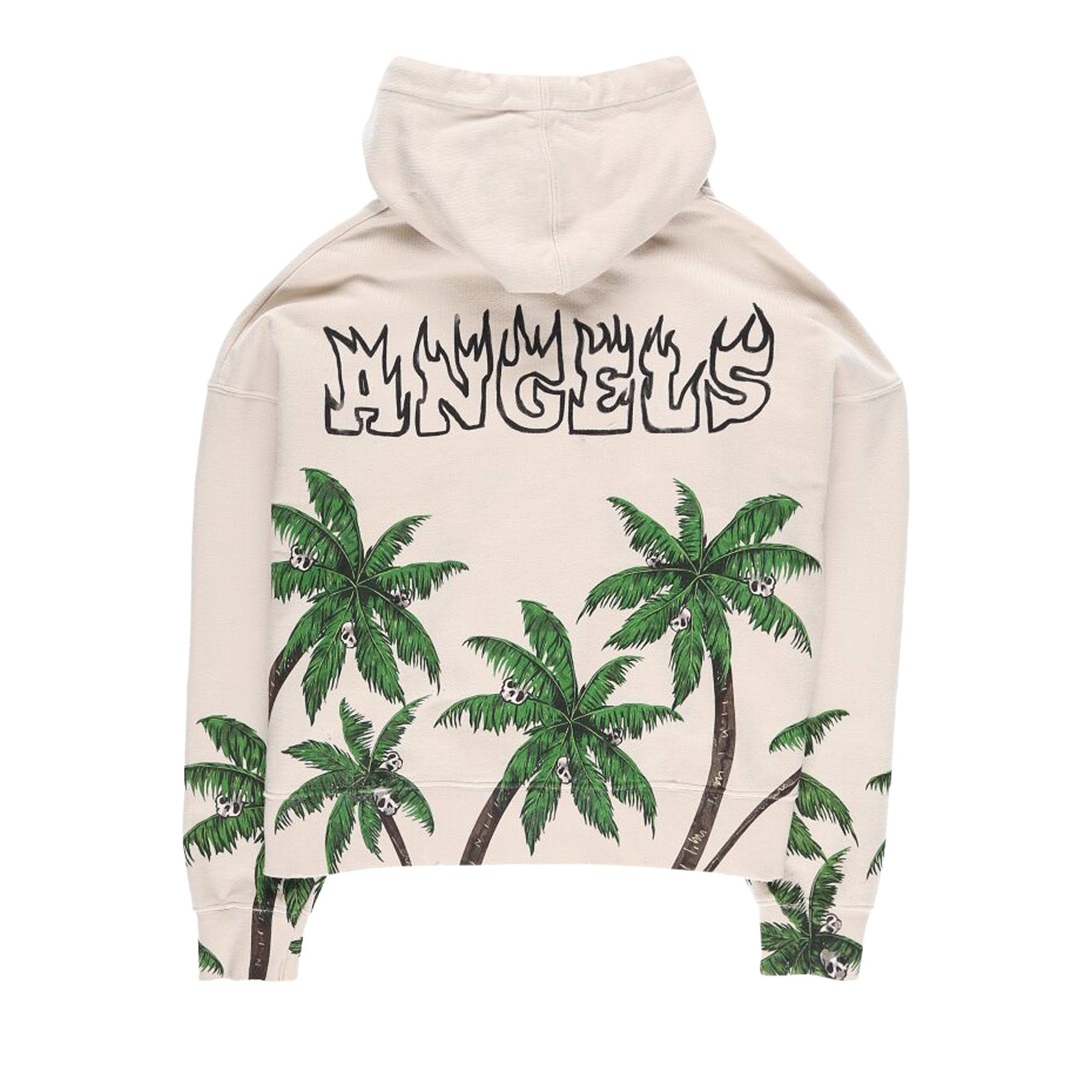 Palm Angels Palms And Skull Vintage Hoodie 'White' - 2