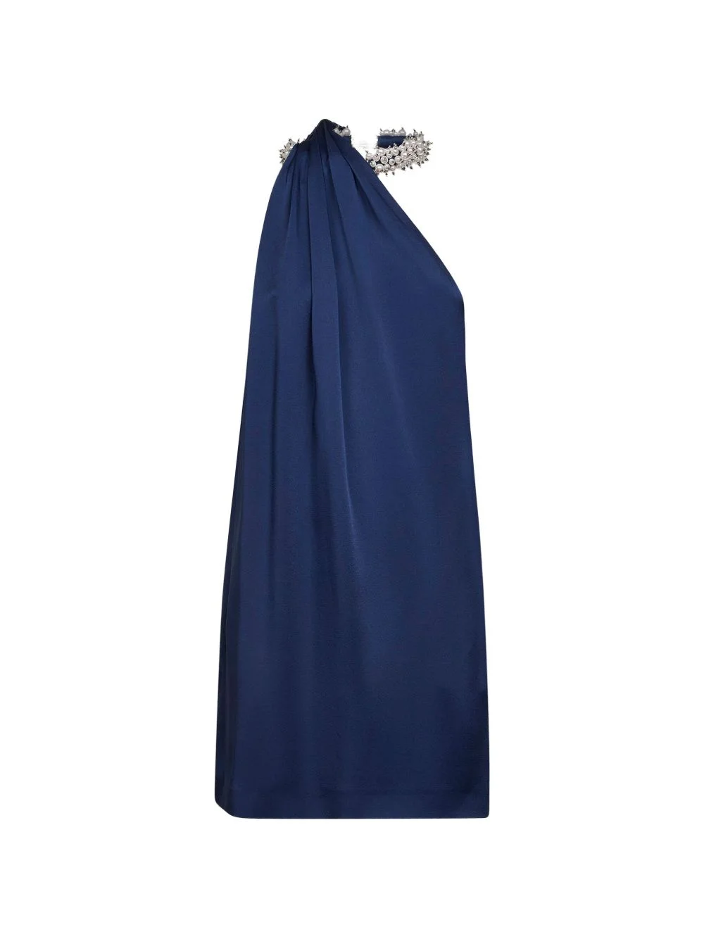 asymmetric pearl-necklace mini dress - 1