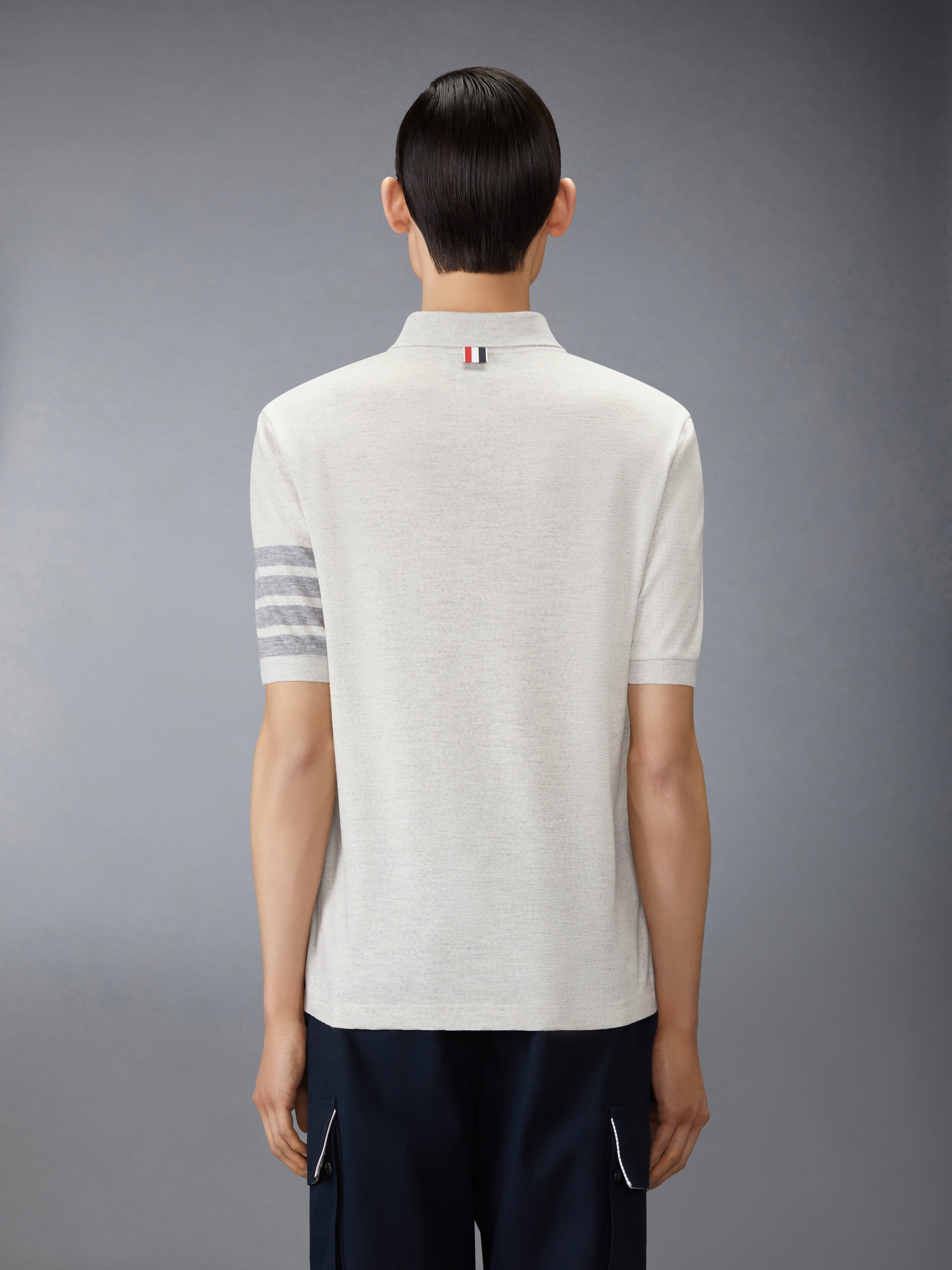 WOOL JERSEY 4-BAR POLO - 3
