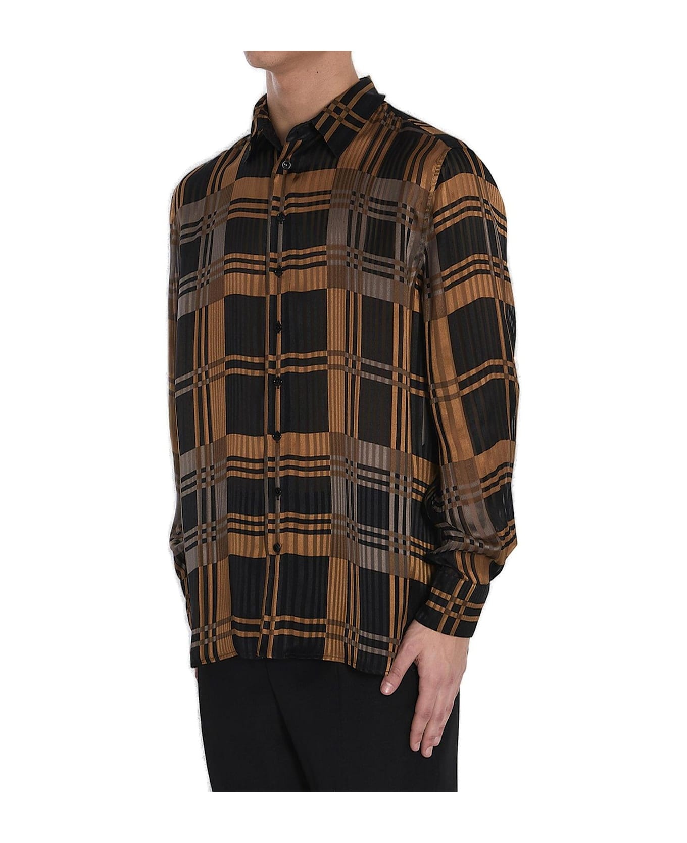All-over Patterned Button-up Shirt - 3