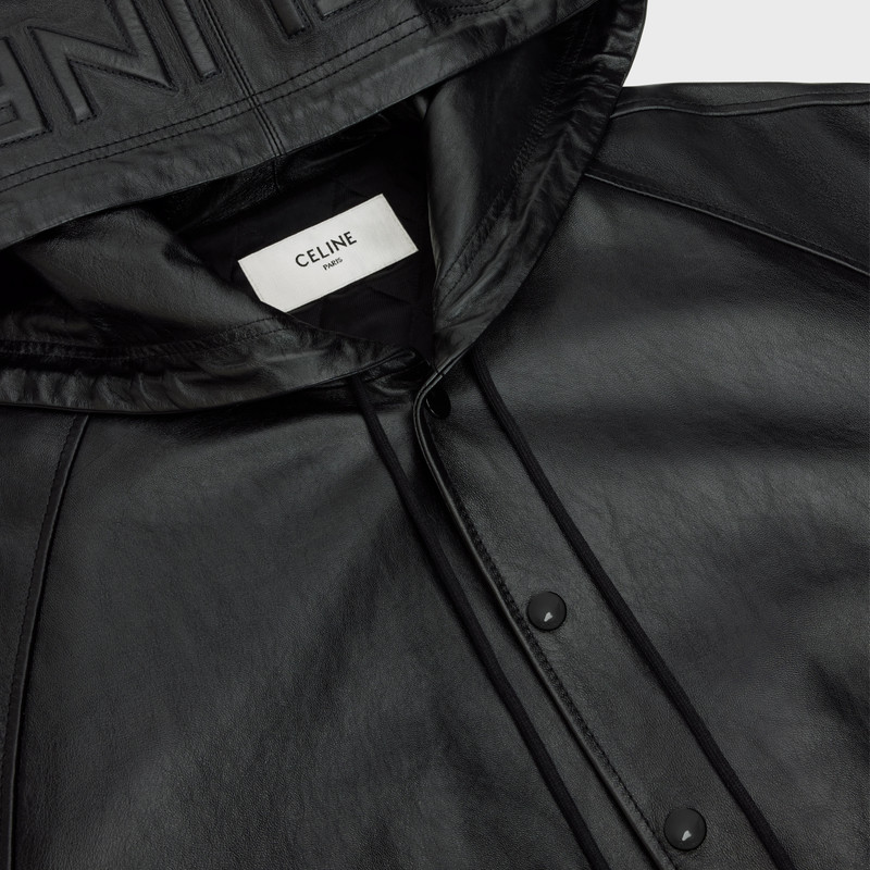 HOODED CELINE JACKET IN SOFT LAMBSKIN 4