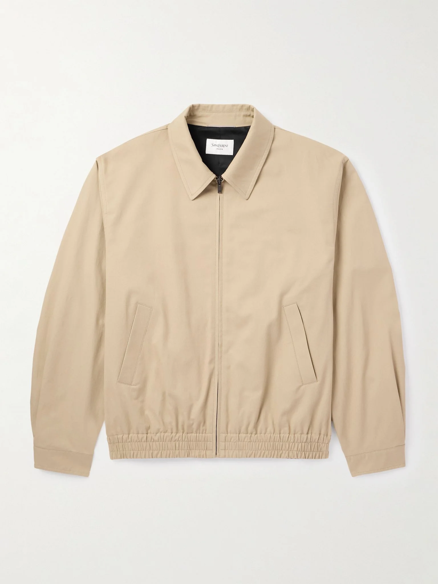 Cotton-Twill Overshirt Beige - 1