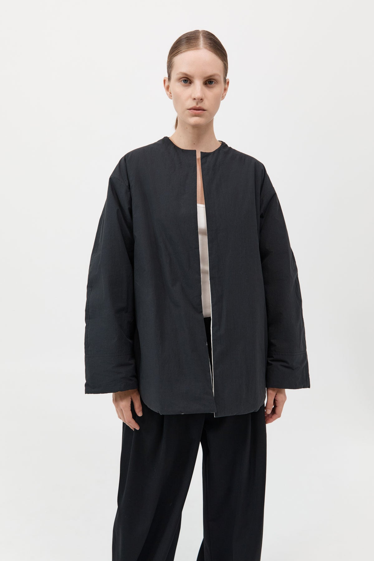 Reversible Pillow Jacket - Black/Cloud - 3
