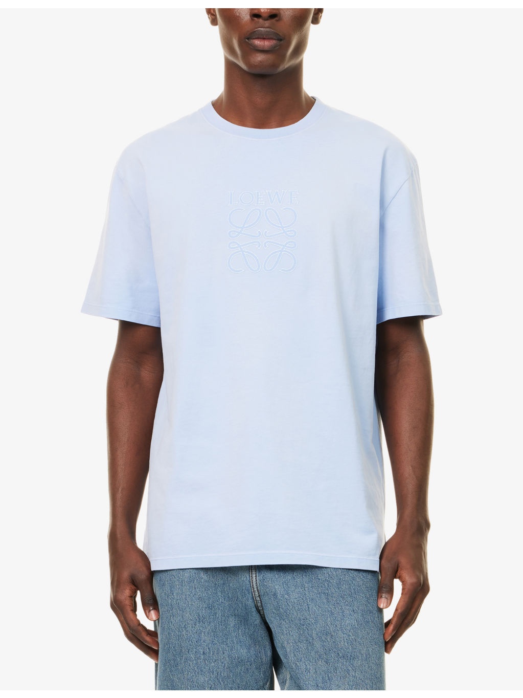 Brand-Embroidery Relaxed-Fit Cotton-Jersey T-Shirt - 3
