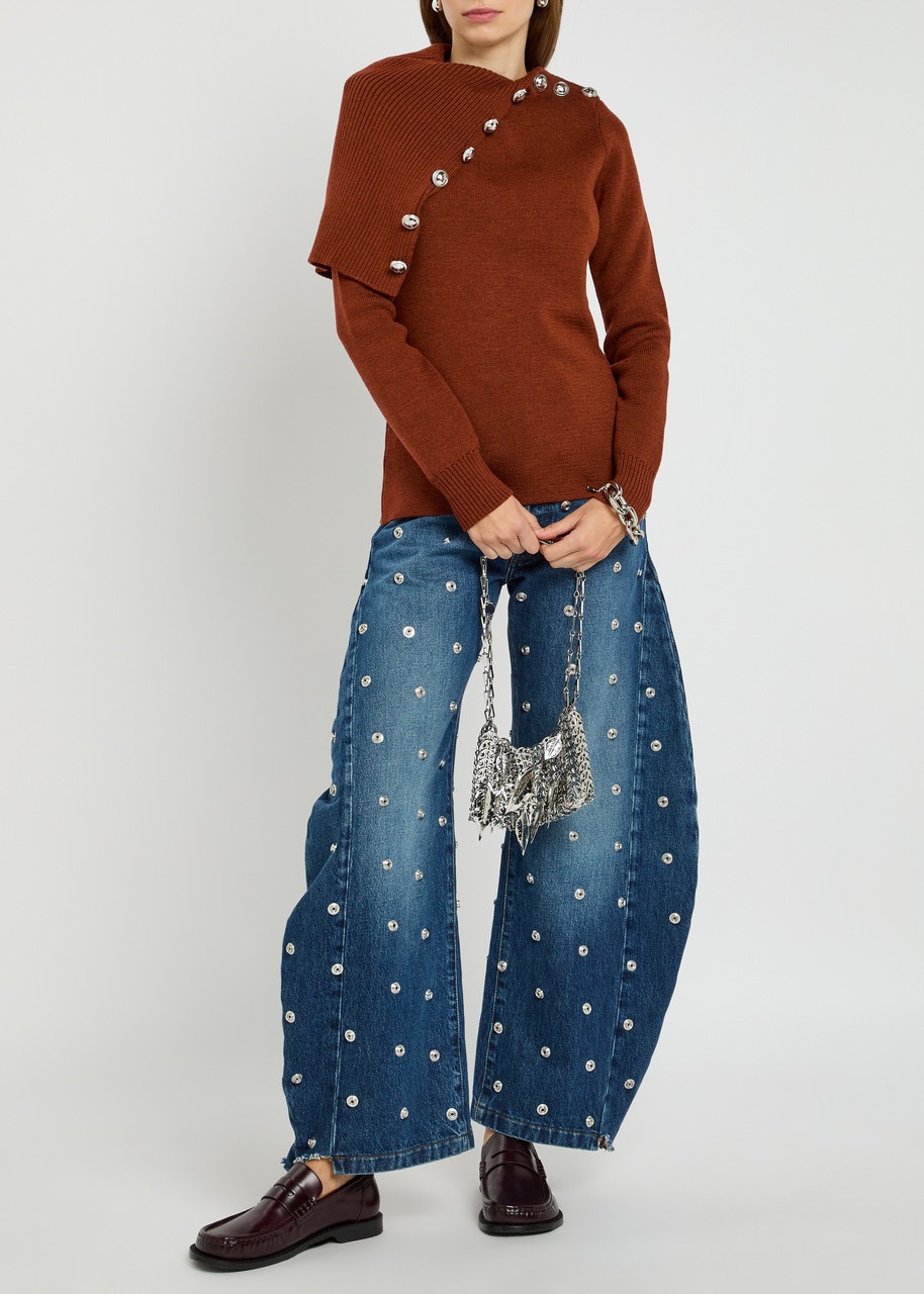Rabanne Asymmetric Wool Jumper - 4