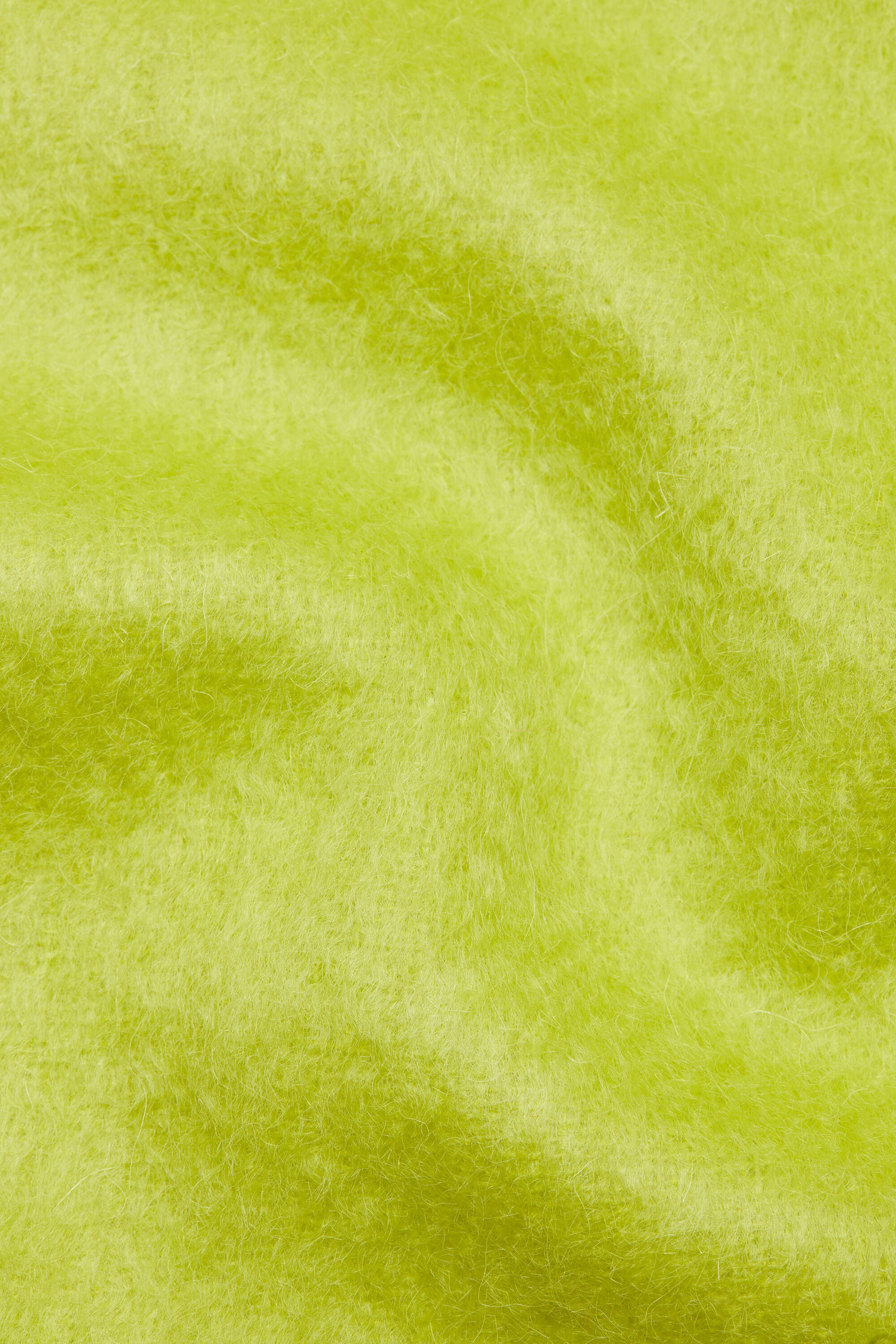 Fringe alpaca scarf - Neon green - 5