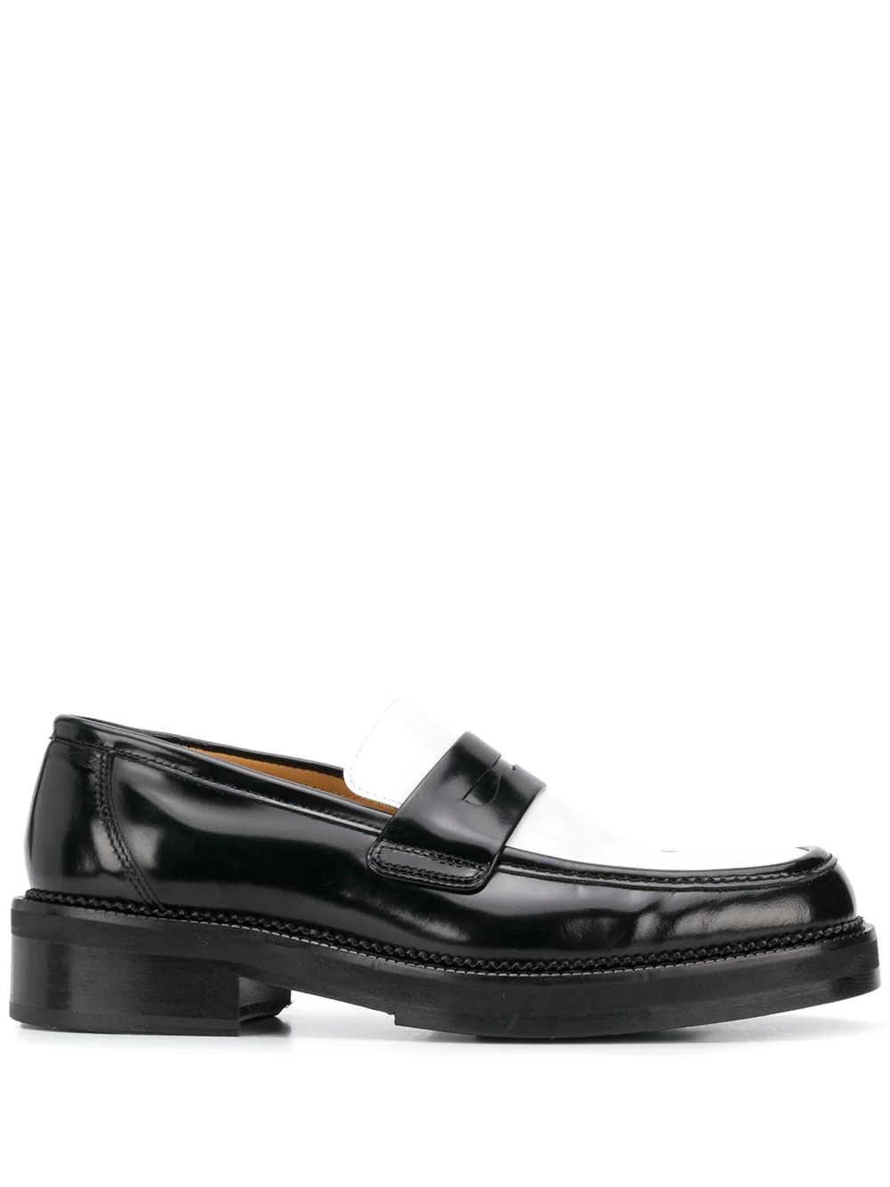 bicolour leather loafer - 1