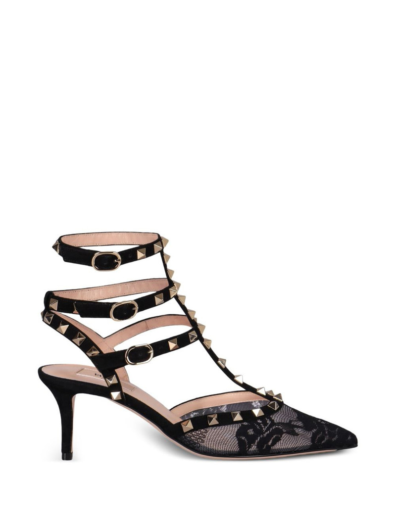 Valentino 65mm Rockstud lace stud pumps outlook