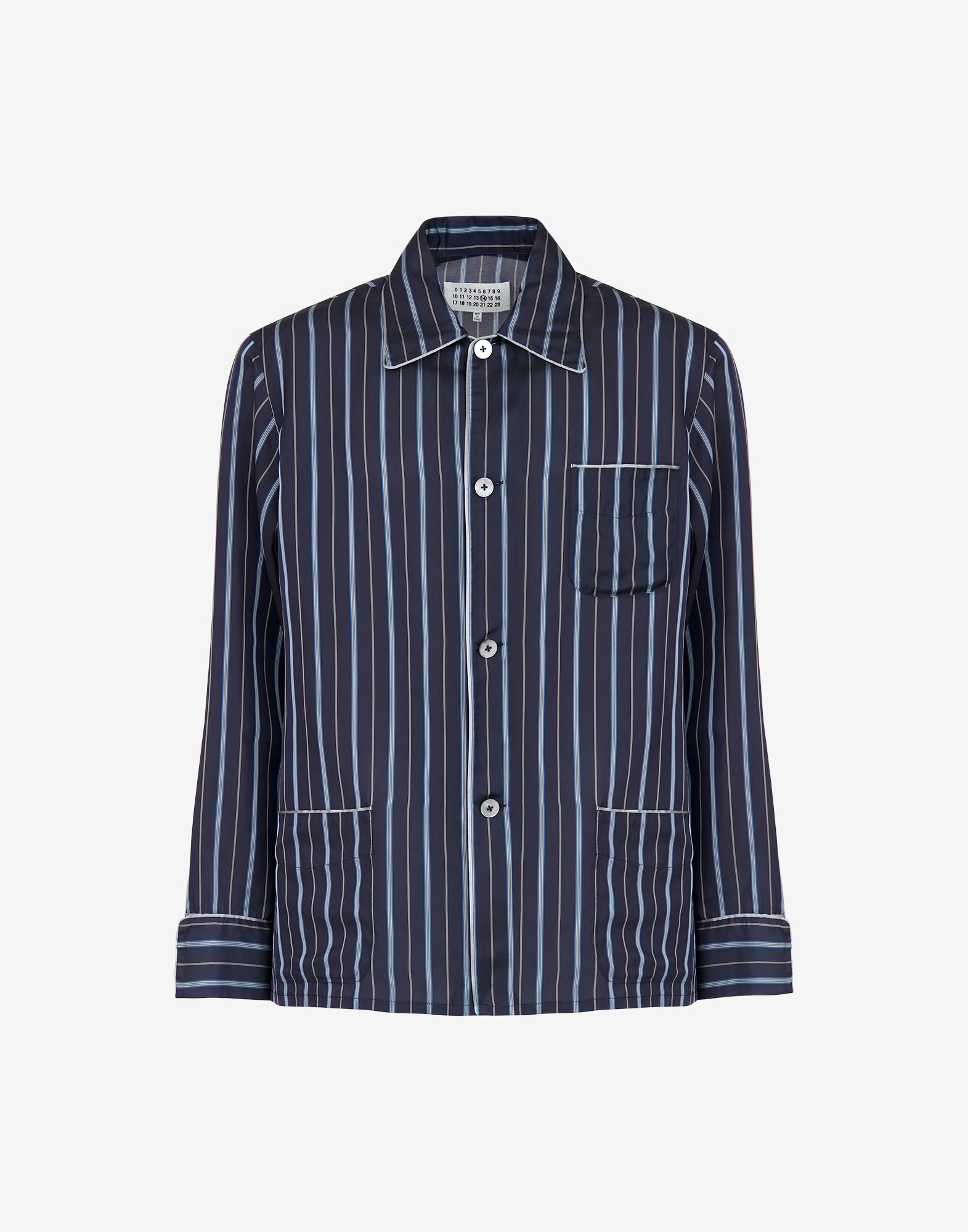 Pinstripe cupro shirt - 1