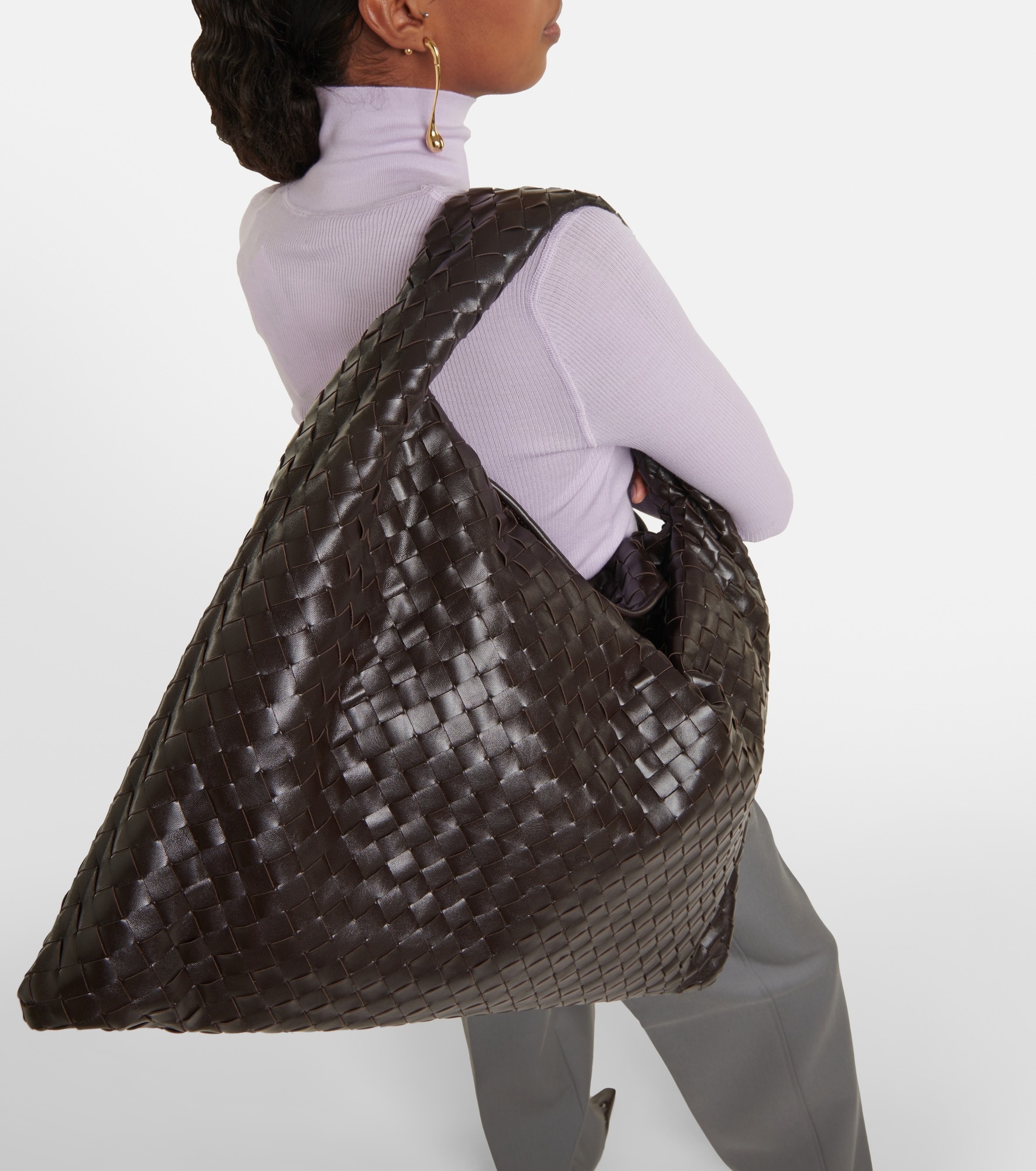 Hop Large leather tote bag - 7