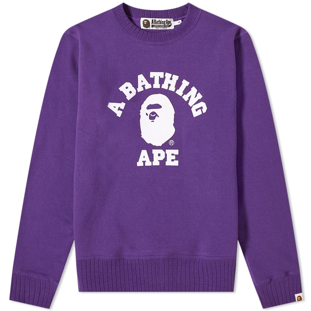 A Bathing Ape College Crew Sweat - 1