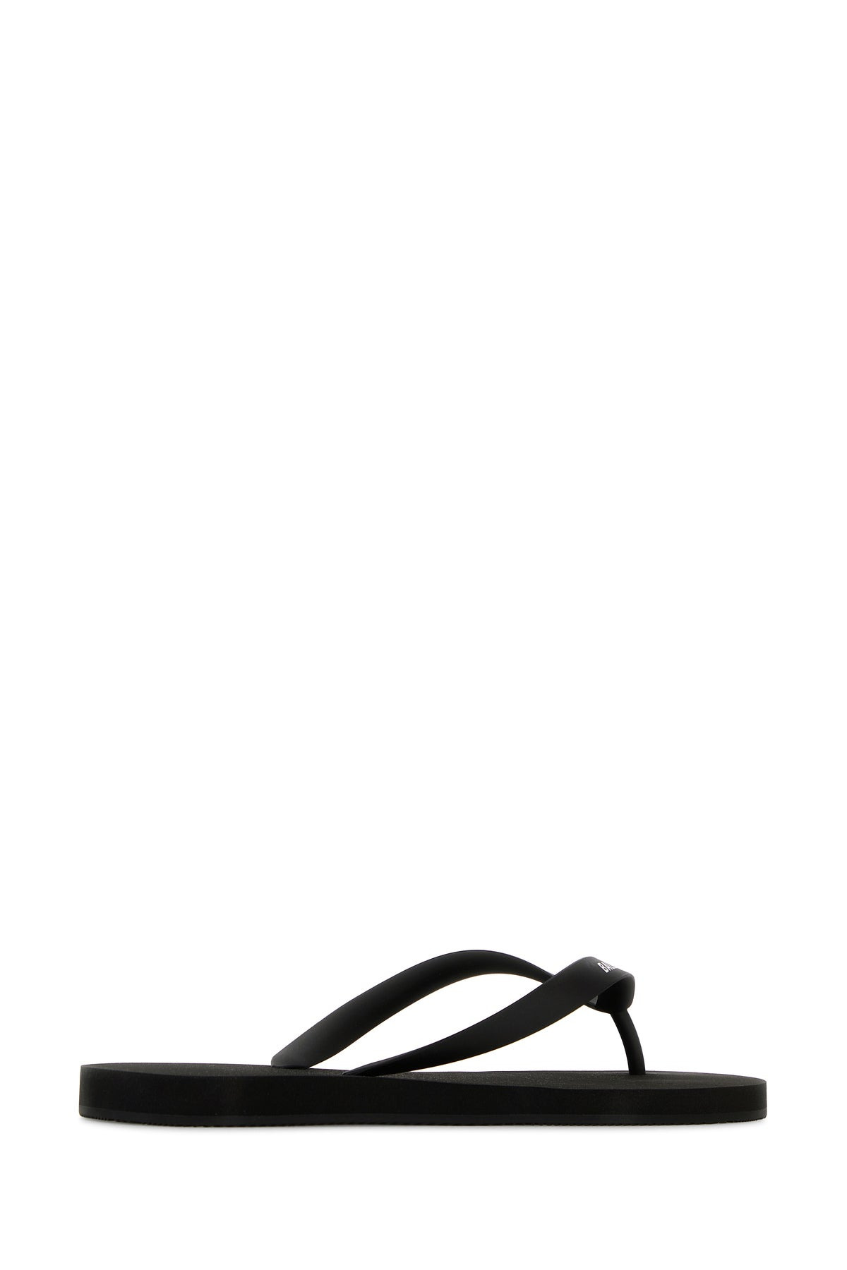 Black rubber thong slippers - 3