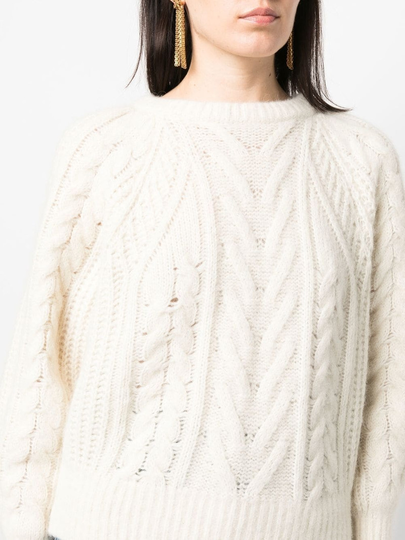 cable-knit wool-blend jumper 5