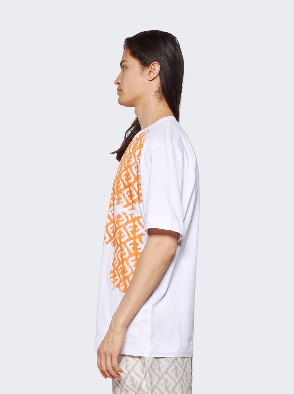 FF Contrast T-shirt Natural and Papaya Orange - 4