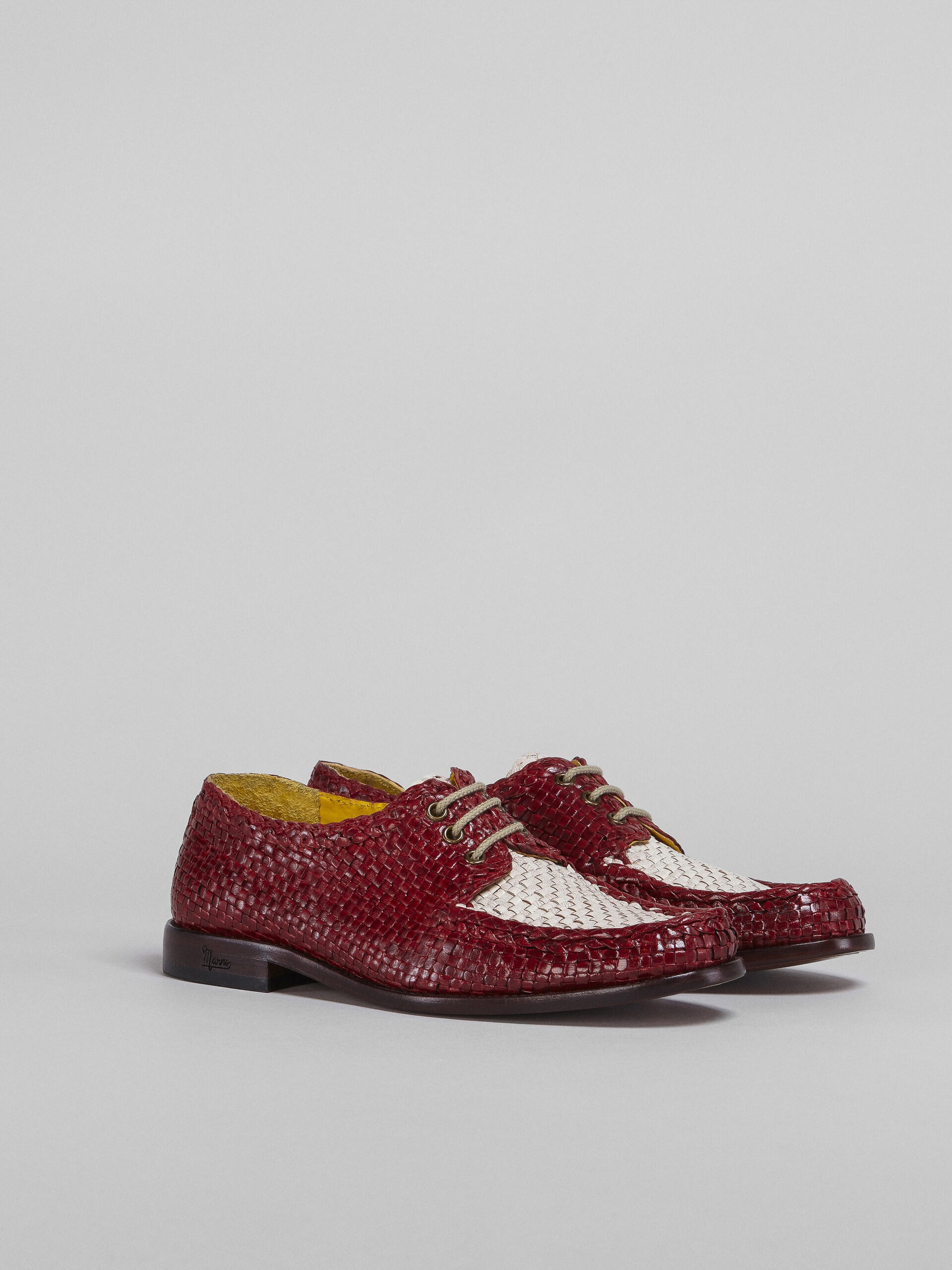 LACE-UP IN WOVEN LEATHER - 2