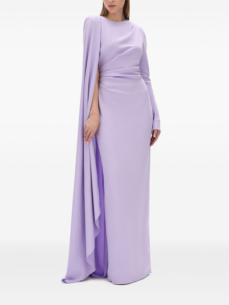 RACHEL GILBERT asymmetrical-sleeve evening dress outlook