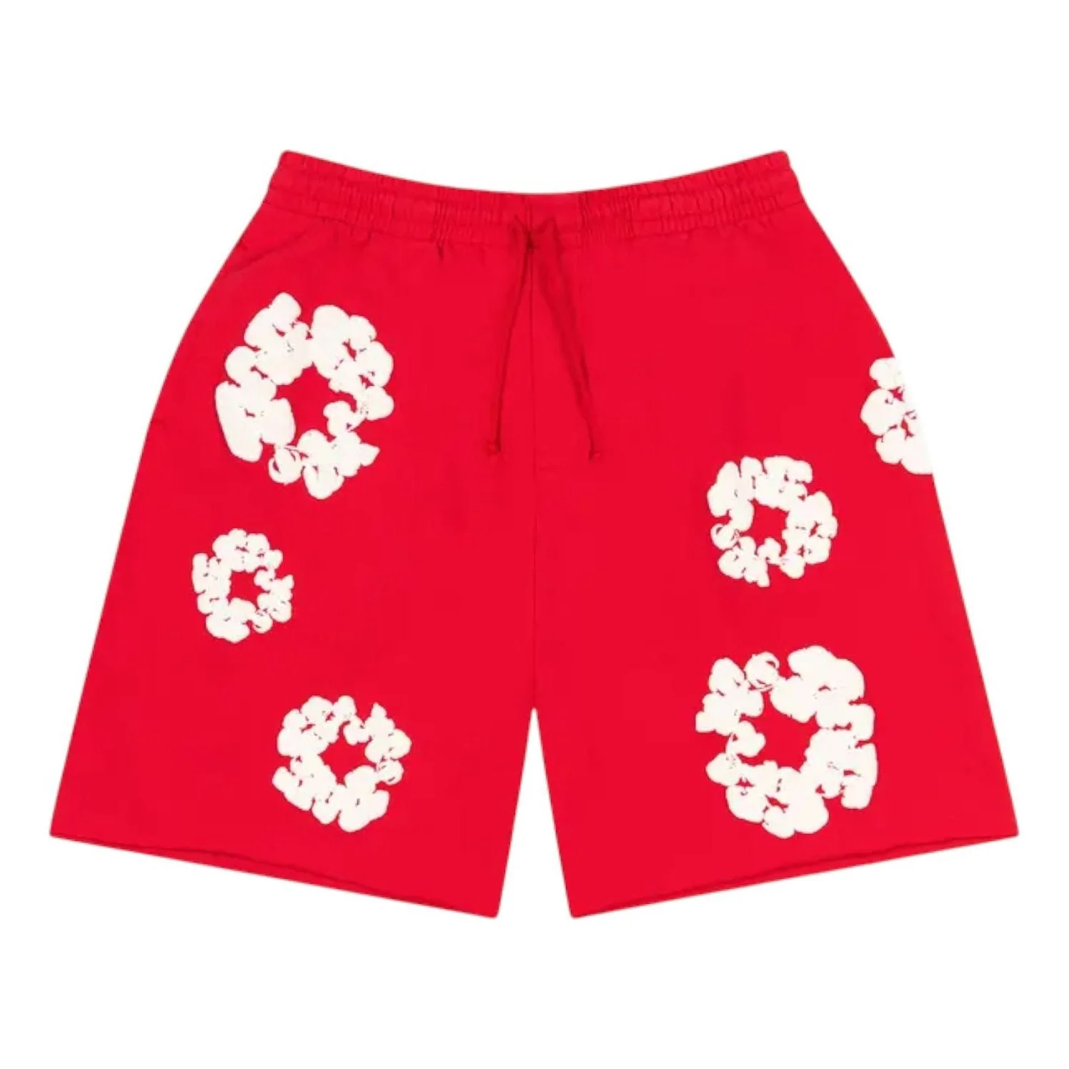 Denim Tears Cotton Wreath Sweatshorts 'Red' SS25BRS2952058 - 1