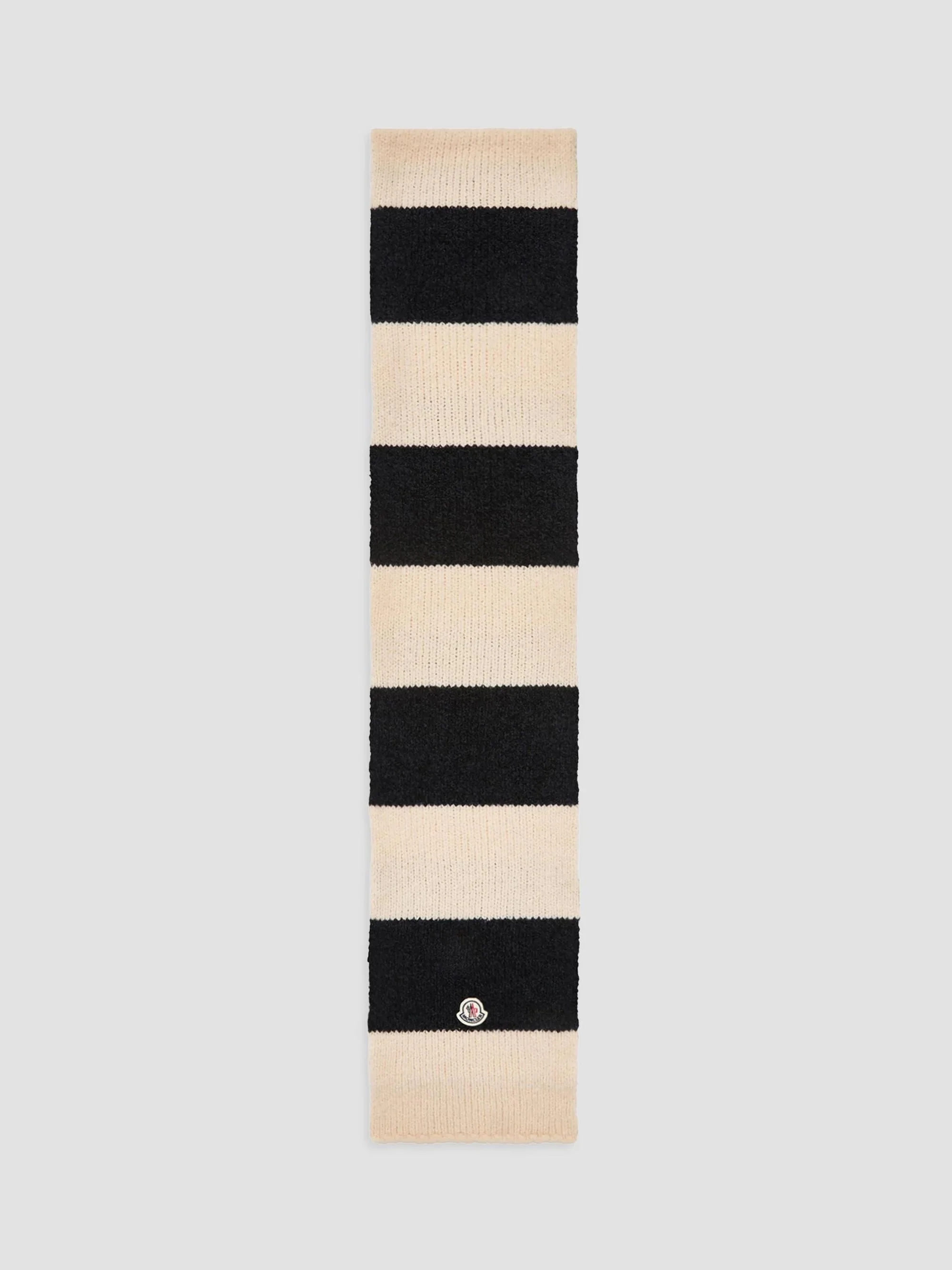 Men's Scarf in Wool Blend - Black Beige - 1