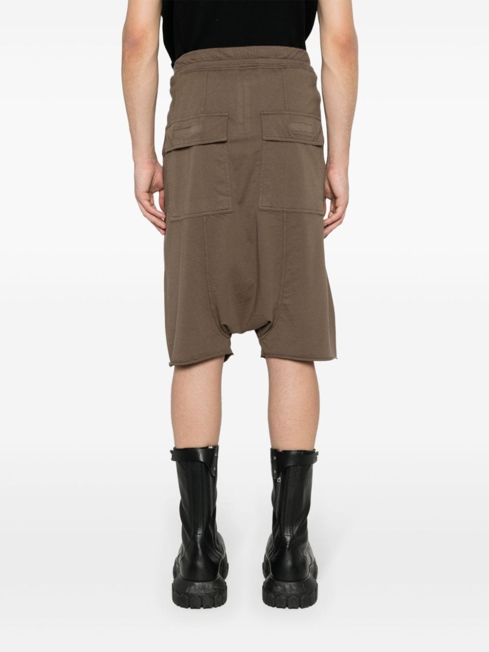 organic-cotton drop-crotch shorts - 4