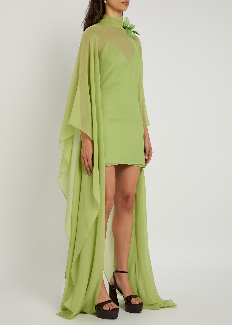 Taller Marmo Lanzarote Garden Silk-chiffon Mini Kaftan Dress - 2