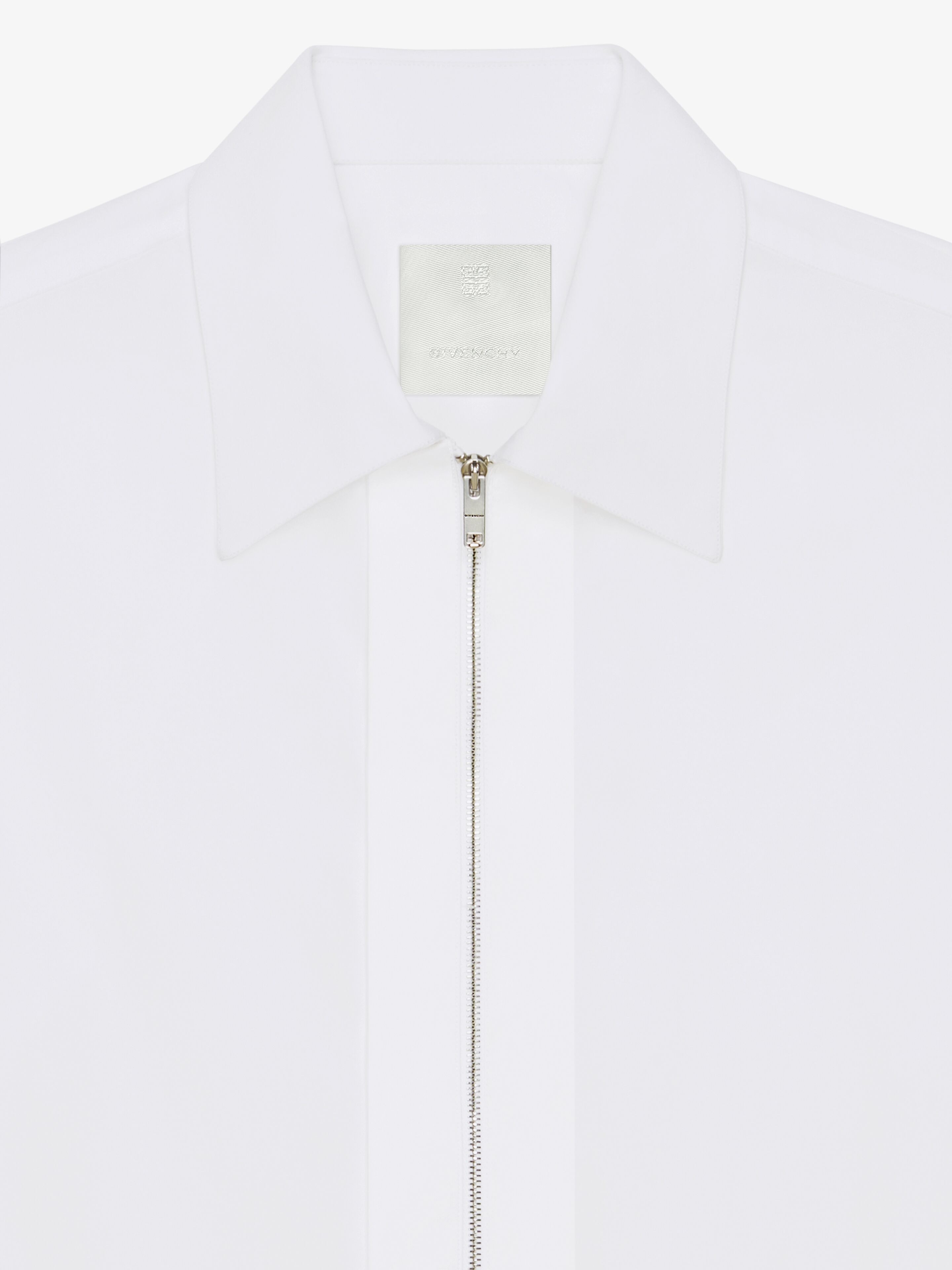 BOXY FIT ZIPPED SHIRT IN COTTON POPLIN - 5