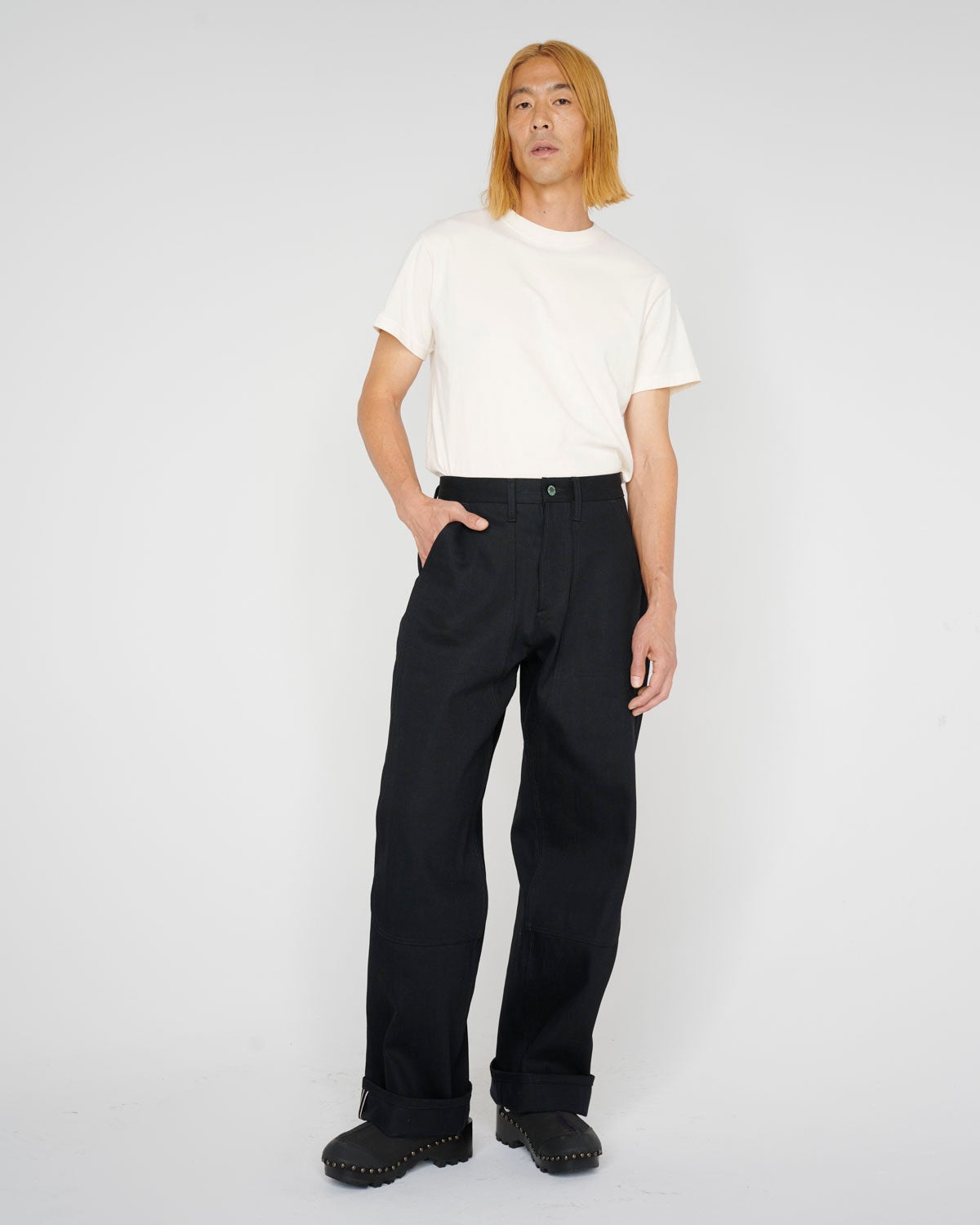 Type 02 13.2oz Selvedge Denim - Solid Black - 7