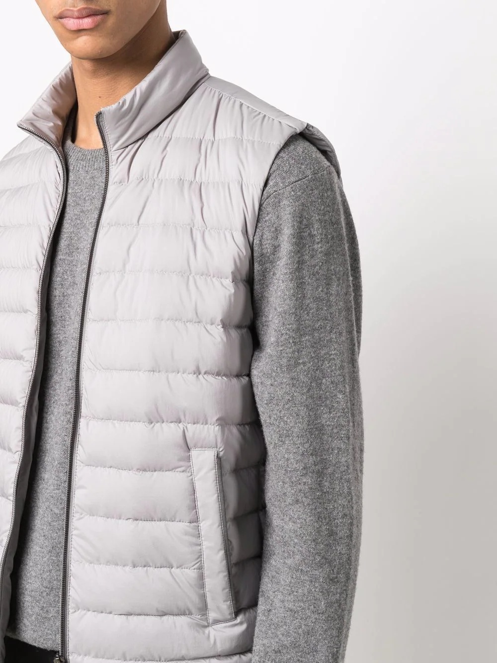 quilted zip-up gilet - 5