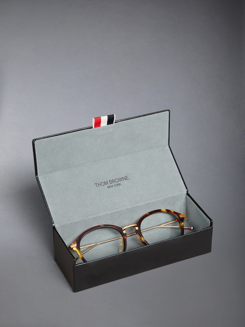 Tortoise Acetate And Titanium Round Eyeglasses 8