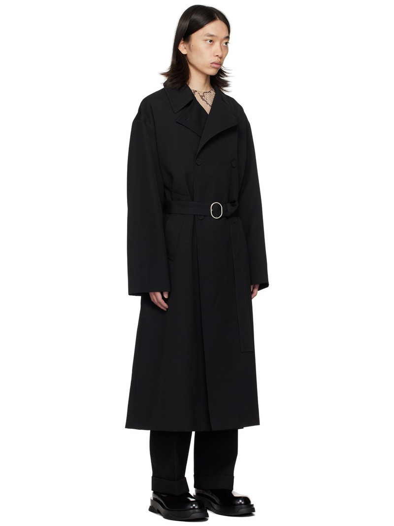 Black Belted Trench Coat 2