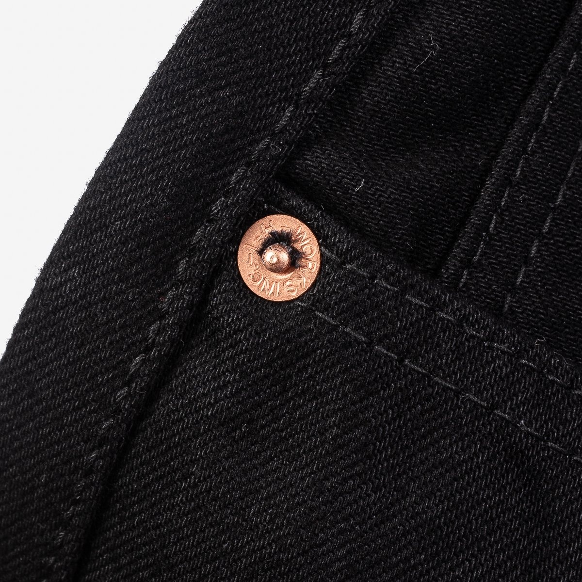 IH-634S-142bb 14oz Selvedge Denim Straight Cut Jeans - Black/Black - 10