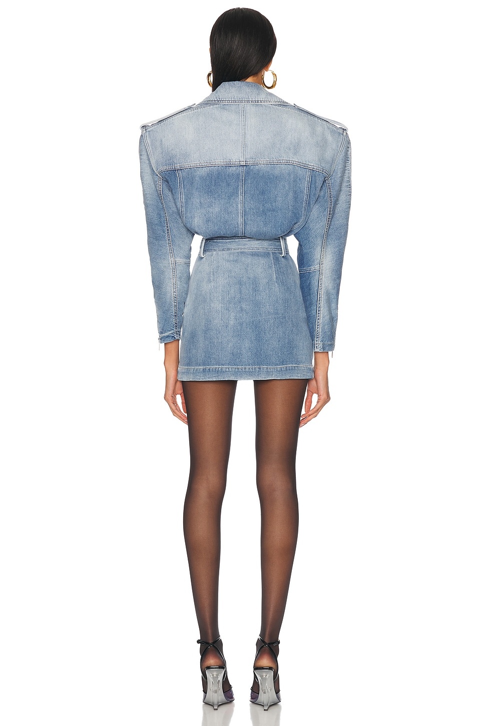 Denim Mini Dress - 4