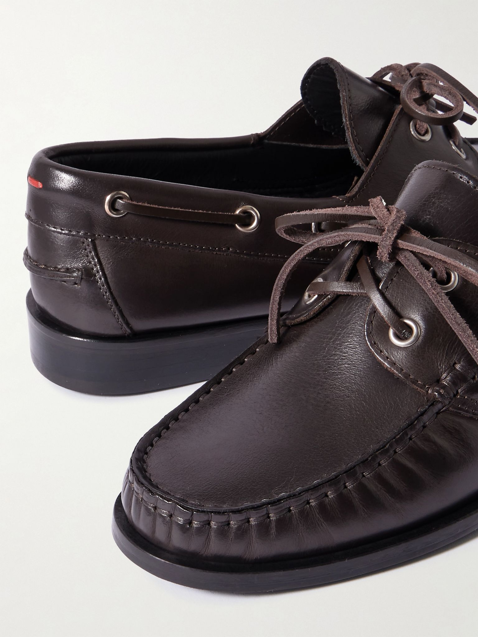 Harris leather boat shoes Chocolate - 4
