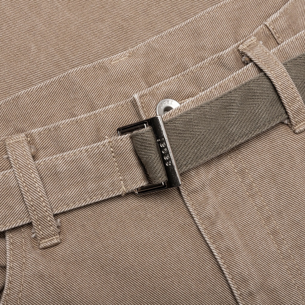 BELTED JEANS - BEIGE - 3