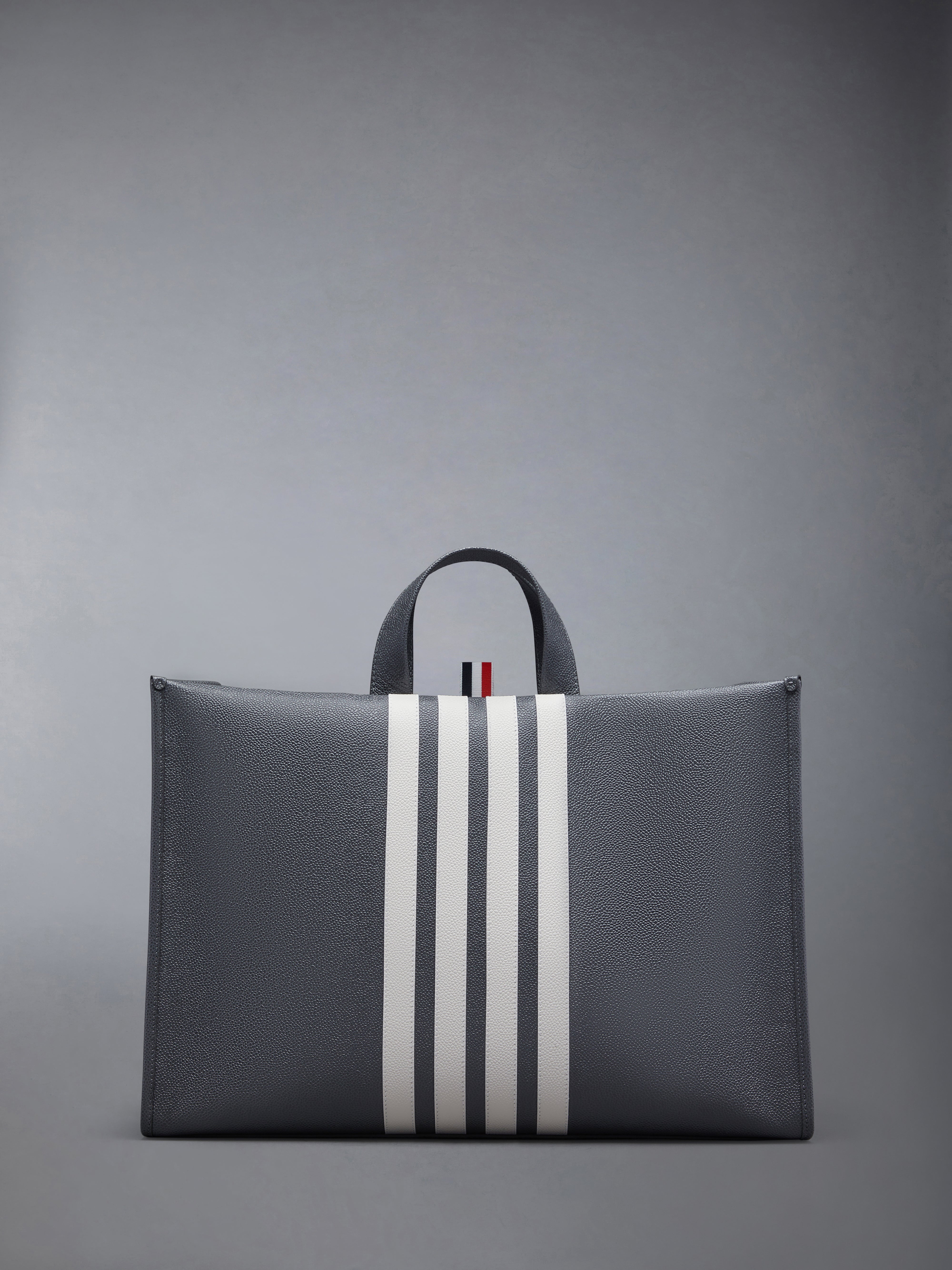 PEBBLE GRAIN 4-BAR SQUARED TOTE - 1
