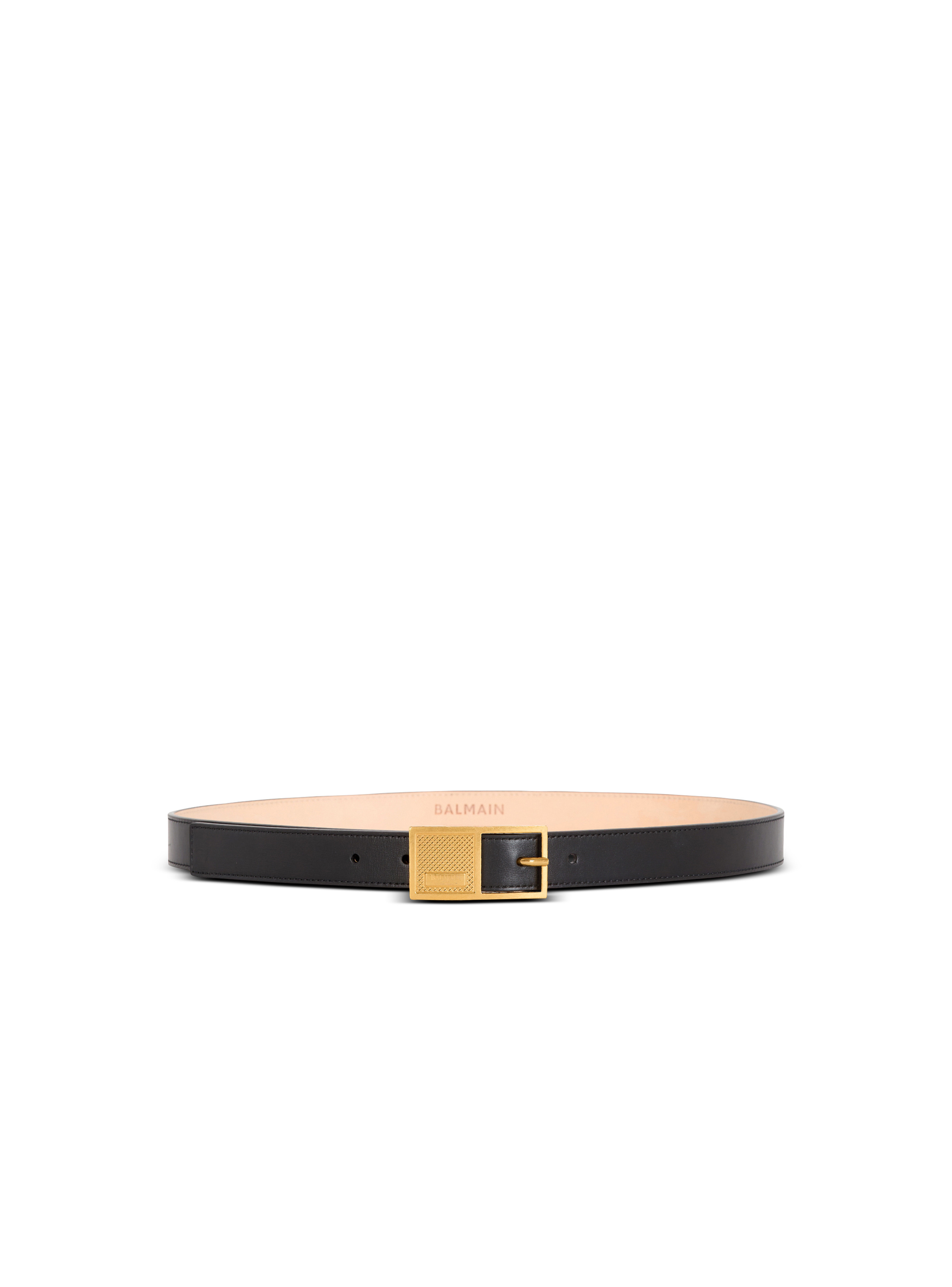 Thin Signature calfskin belt - 1