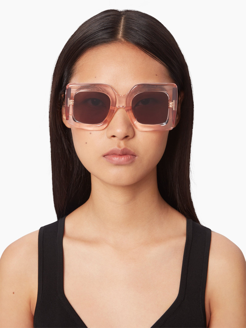 NINA RICCI Precious square shiny transparent Sunglasses outlook
