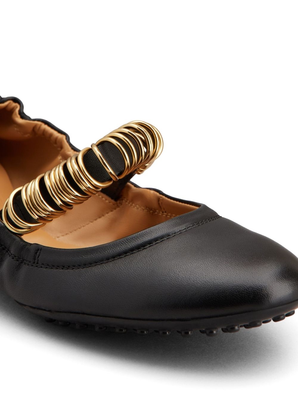 ring-detail ballerina shoes - 5