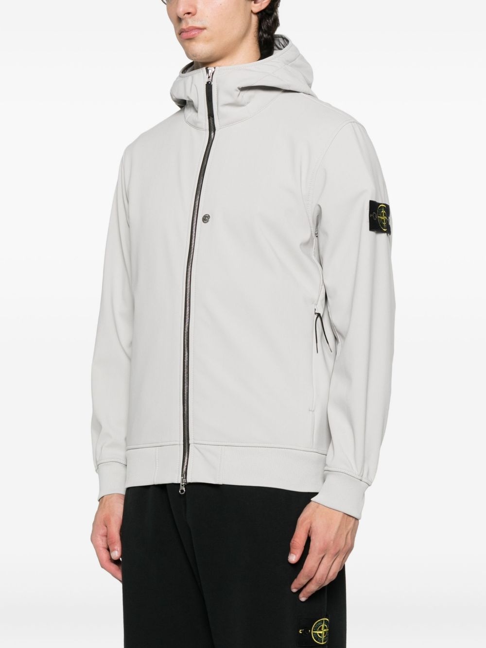 Q100004 hooded zip-front jacket - 3