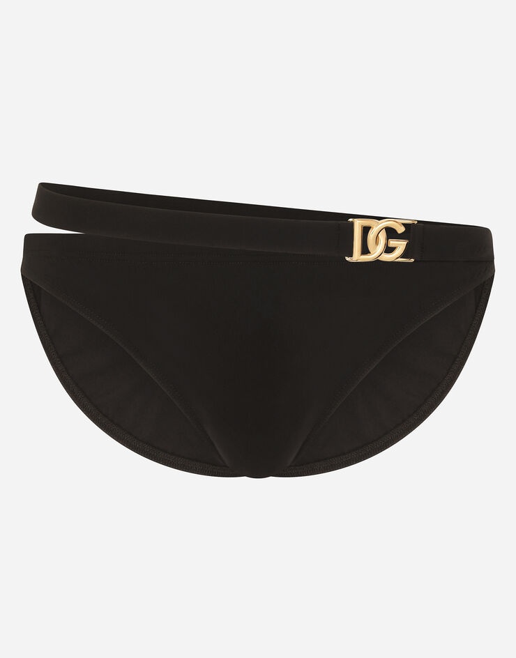 Swim briefs with DG logo buckle - 1
