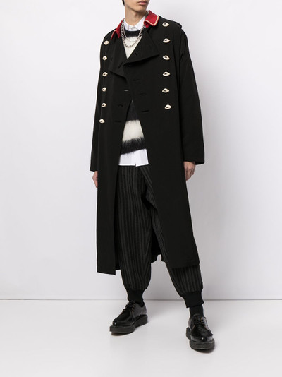 Yohji Yamamoto Flash striped tapered trousers outlook